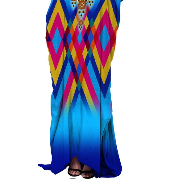 Abstract print kafan- Kaftan Dresses for Sale - 70%-80% OFF - Picture 2 of 3